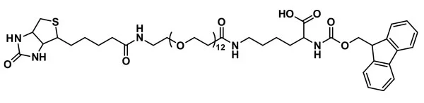 Fmoc-N-Lys-(dPEG®₁₂-biotin)-OH-(acid)